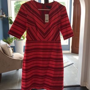 Red stripped dress